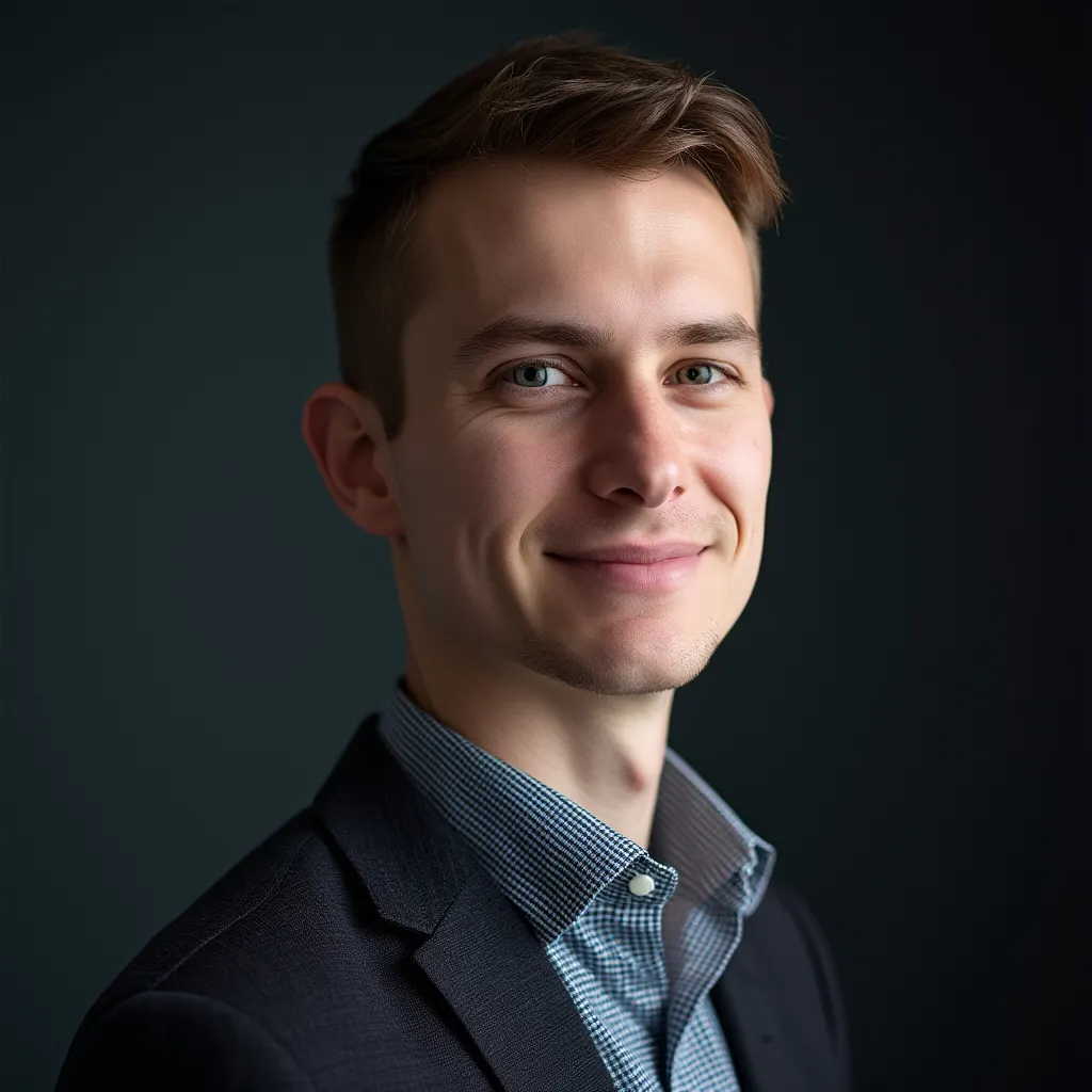 Retrato de Javier López, CEO de una startup